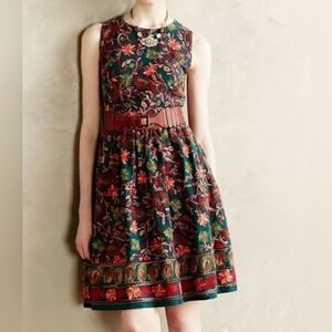 Adelyn Rae Bohemian Chic PoetCore 3d Embroidered Floral Sleeveless Dress Sz 00P